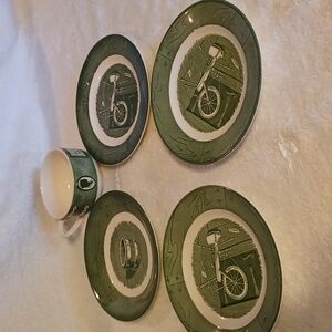 Colonial Homestead by royal saucers, berry bowl,  cup